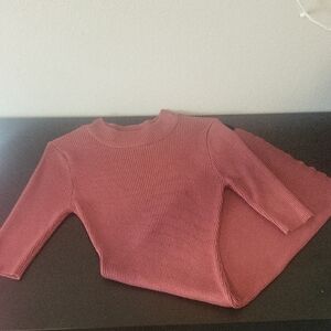 Charlotte Russe Terracotta Ribbed Sweater Dress